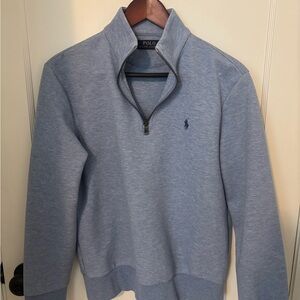 Ralph Lauren Men's Light Blue Zip-Up Sweater